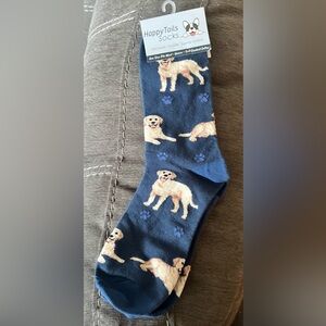 Happy Socks Blue Dog Pattern Socks